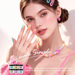 AzureBeauty ombré gradient lifestyle shot showing mixed pastel look for seasonal outfits