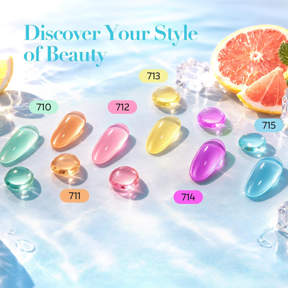 AzureBeauty open jars top view displaying translucent pastel powders for mixing and layering