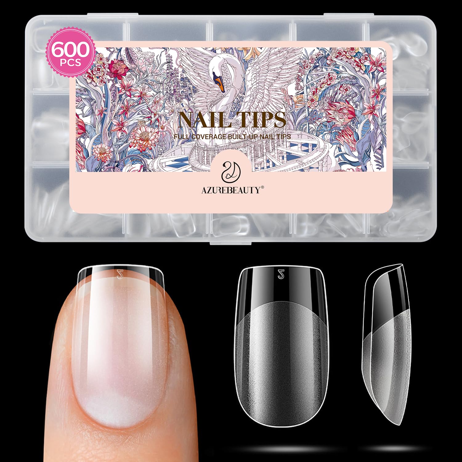 AZUREBEAUTY finished polished manicure showing square shape and clean salon-style result