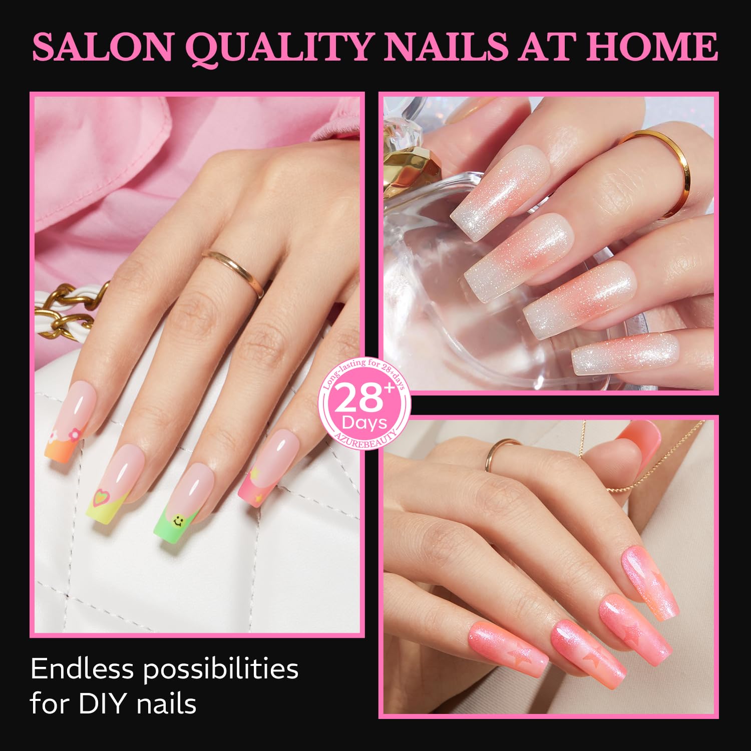 AZUREBEAUTY finished polished manicure lifestyle photo for customizable style