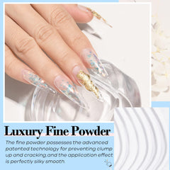 AZUREBEAUTY powder texture close-up showing micro-fine particles for smooth finish