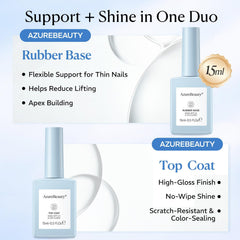 AZUREBEAUTY rubber base texture close-up showing flexible gel strength