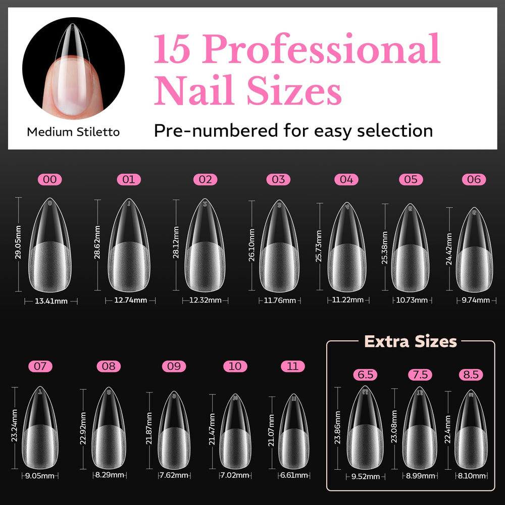 AZUREBEAUTY 15 sizes arrayed to illustrate fit options benefit