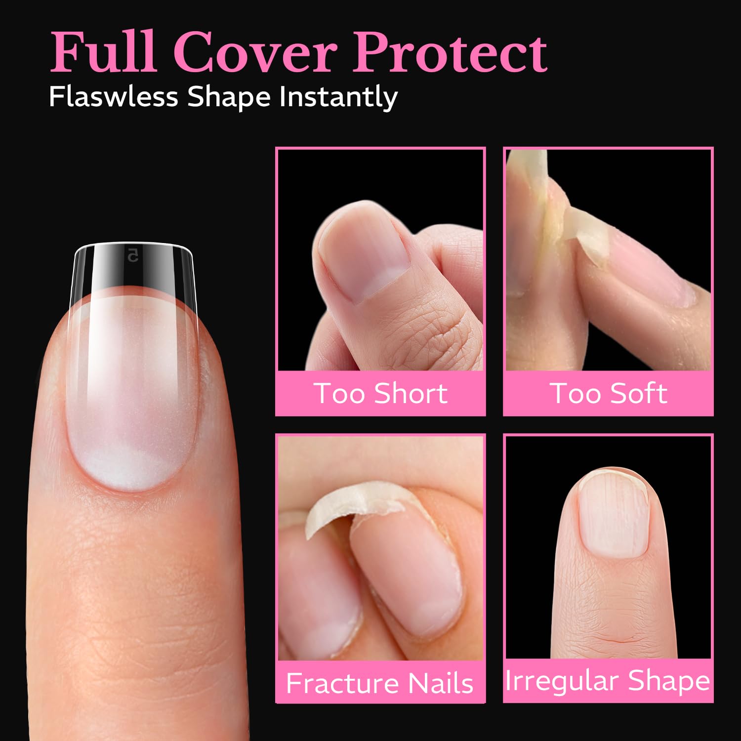 AZUREBEAUTY numbered size layout with 15 sizes offering quick matching and spare tips