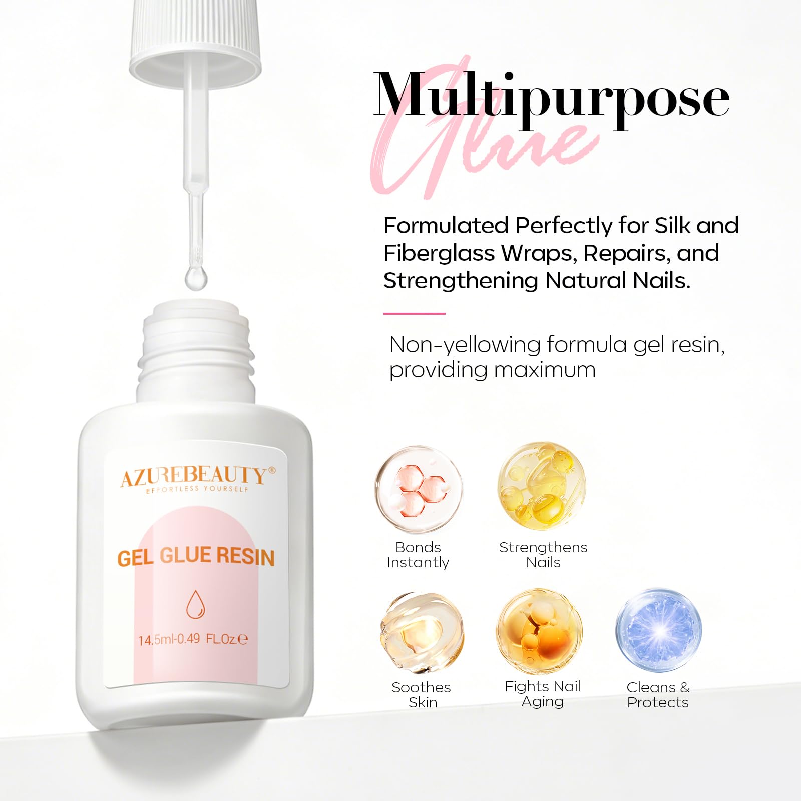 AzureBeauty bottle beside coin showing compact travel-friendly size