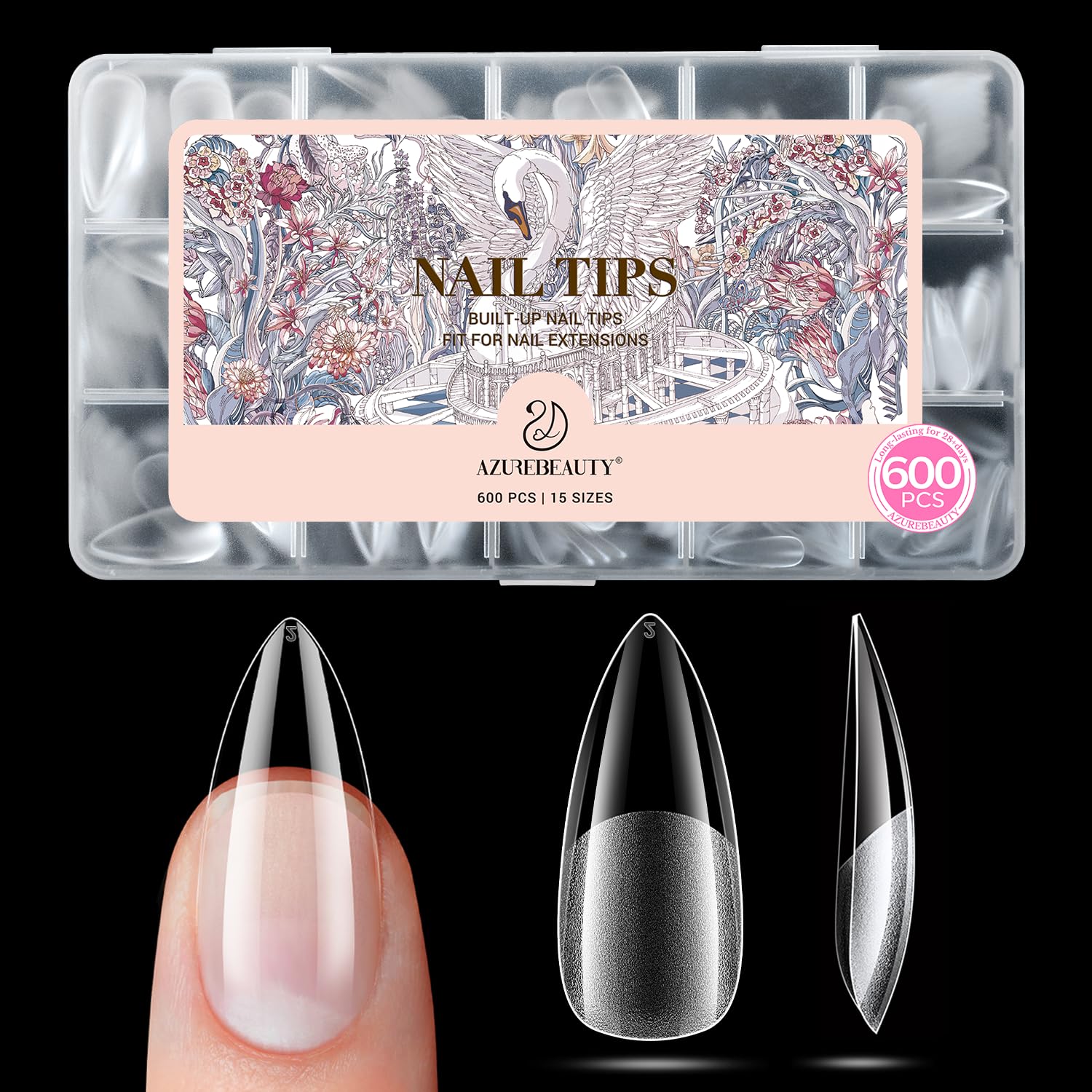 AZUREBEAUTY painted stiletto nails in lifestyle setting for stylish results