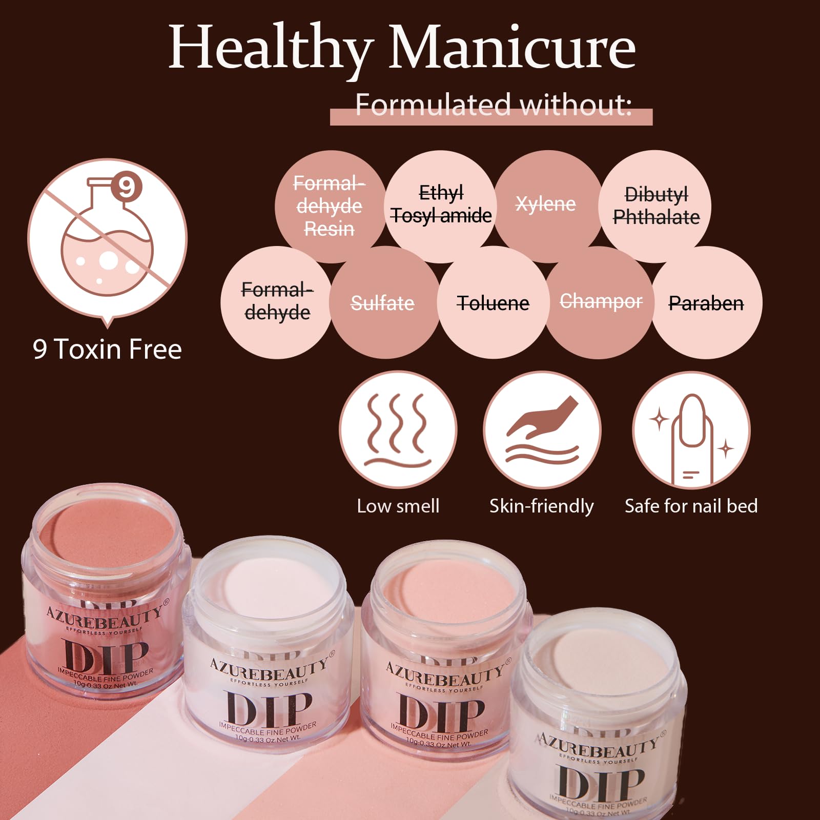 AZUREBEAUTY swatch nude shades lineup for choosing flattering tones