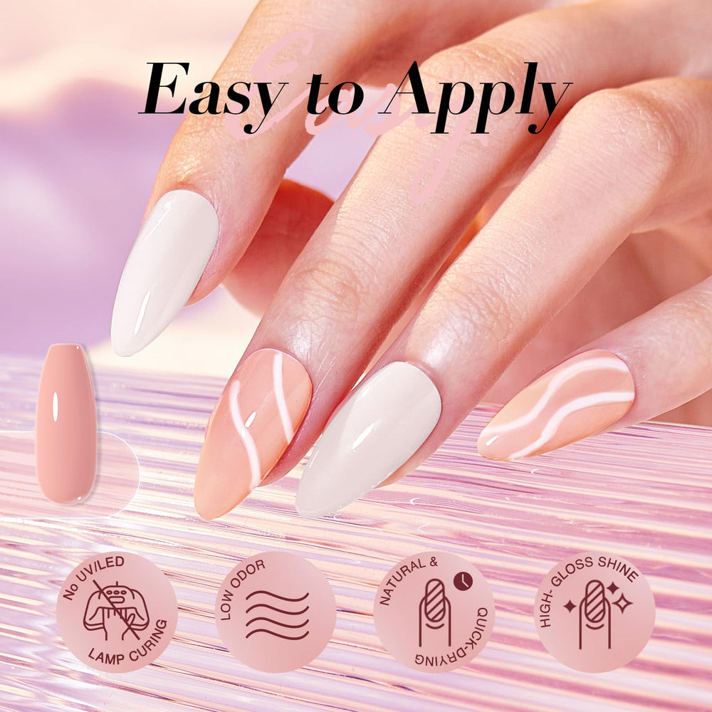 AZUREBEAUTY swatch on fingers showing wearable nude pinks benefit