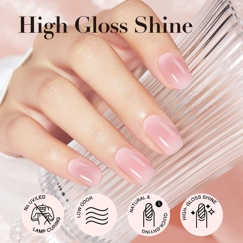 AZUREBEAUTY swatch wheel showing light-peach translucency and buildable color benefit