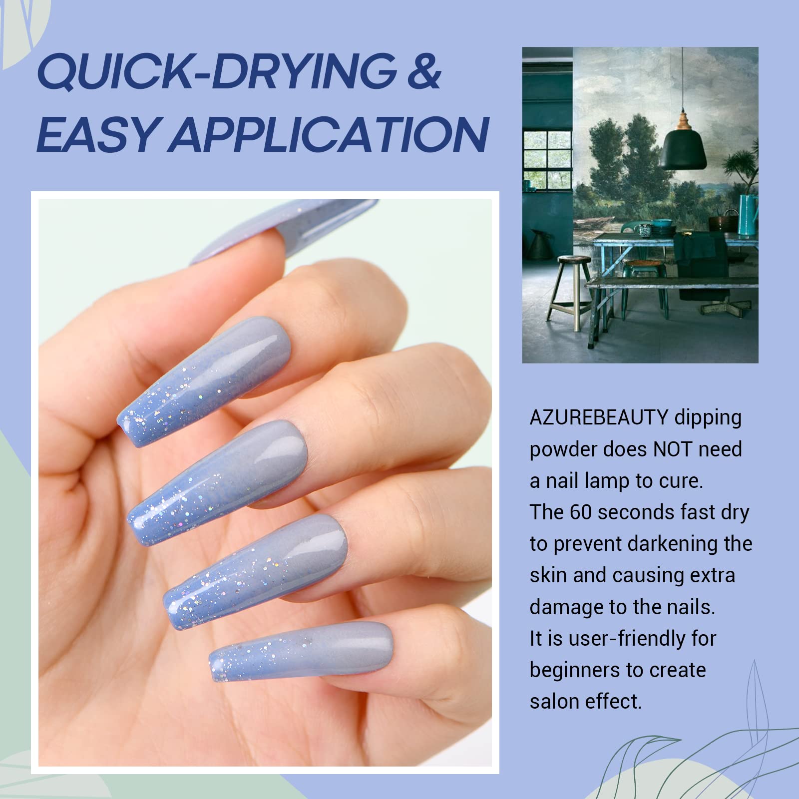AZUREBEAUTY swatch strip with all six shades demonstrating color range benefit