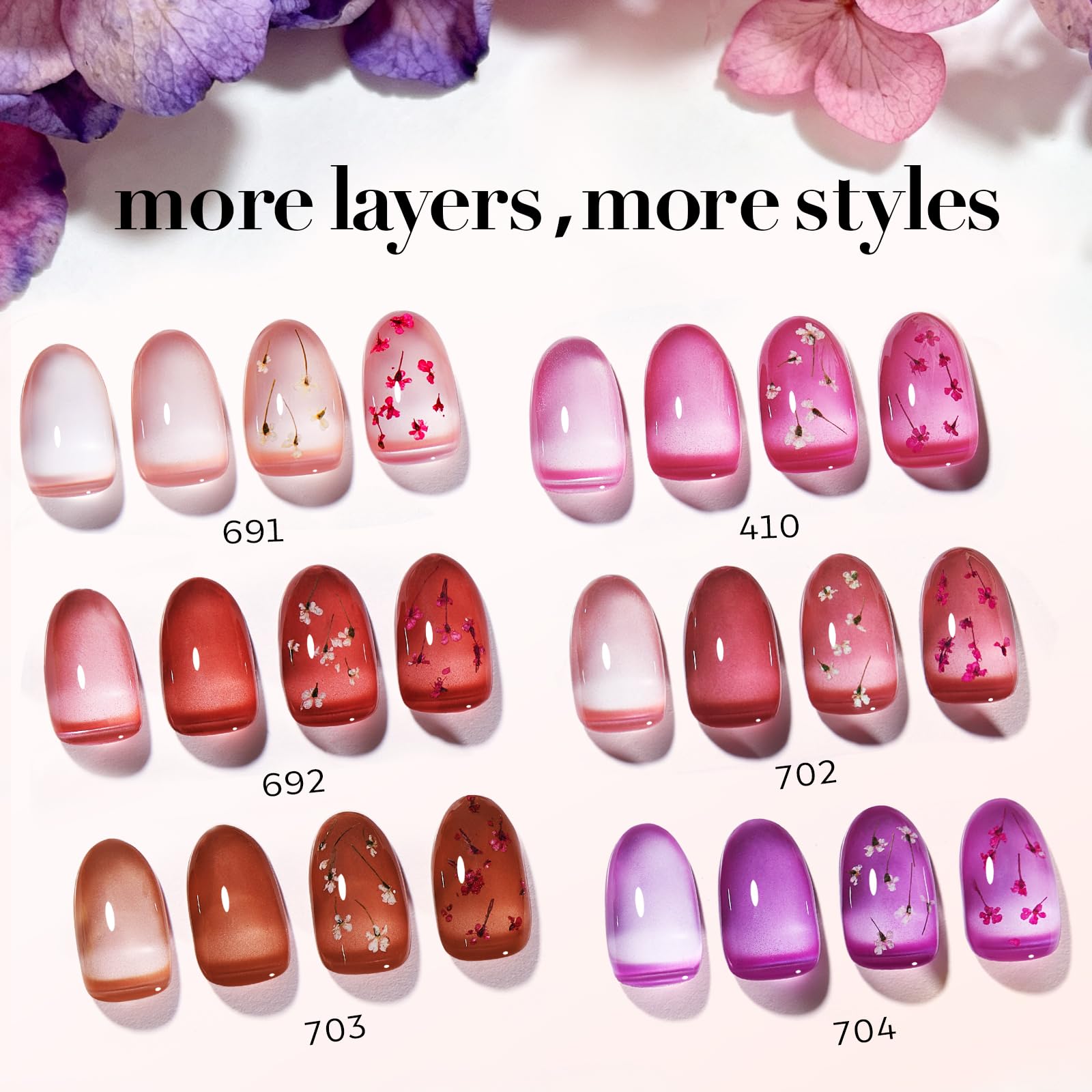 AZUREBEAUTY swatch strip showing gradient mixes and color blending benefit