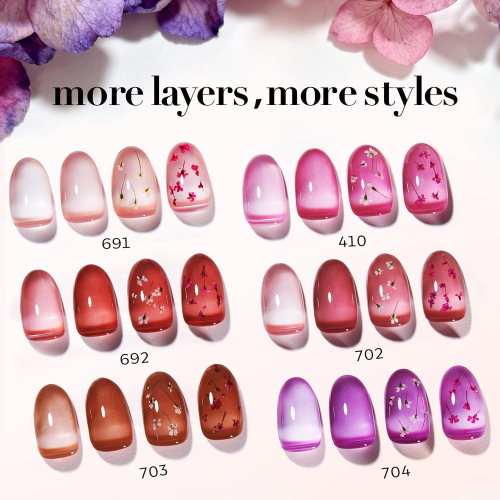 AZUREBEAUTY swatch strip showing gradient mixes and color blending benefit