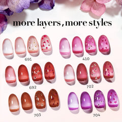 AZUREBEAUTY swatch strip showing gradient mixes and color blending benefit