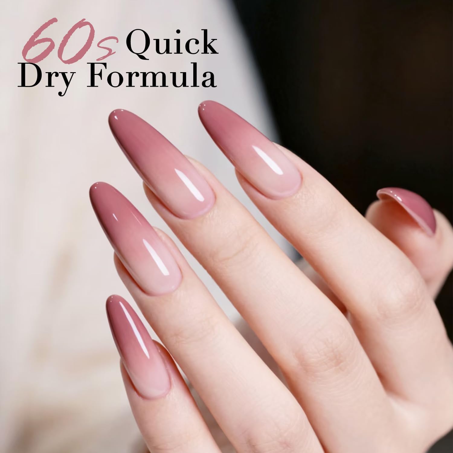AZUREBEAUTY texture stroke of milky nude polish showing even coverage benefit