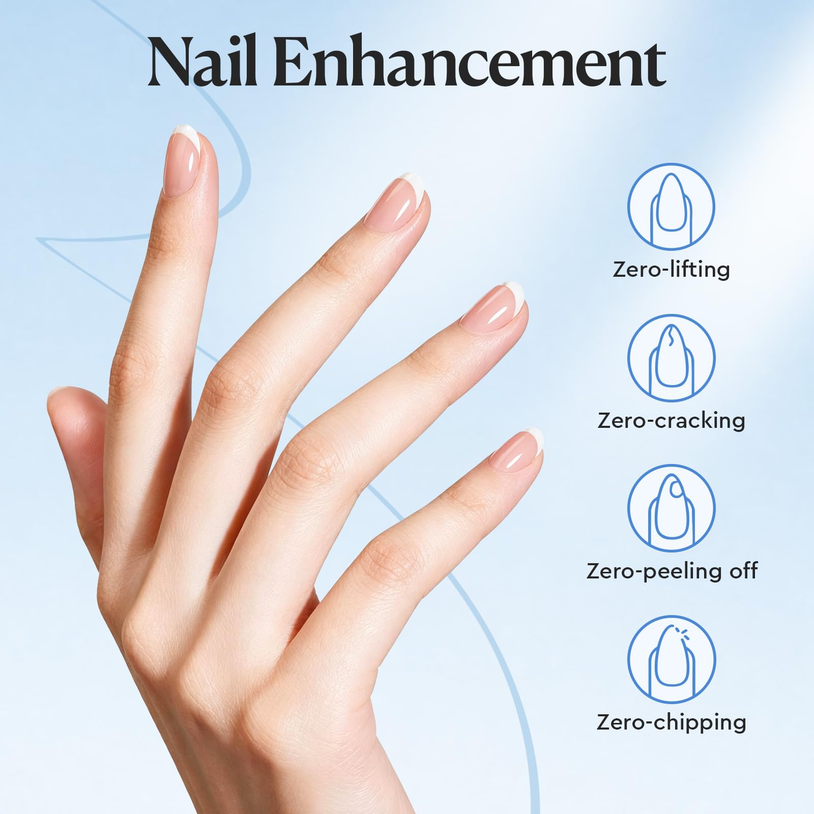 AZUREBEAUTY attaching tips and nail art securely with builder gel support
