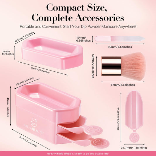 AZUREBEAUTY open triple-layer tray showing separate color stations and reduced mess