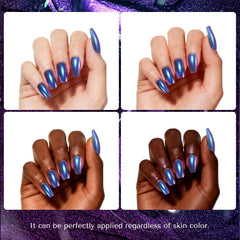 AZUREBEAUTY top coat being applied to lock shine and extend wear benefit