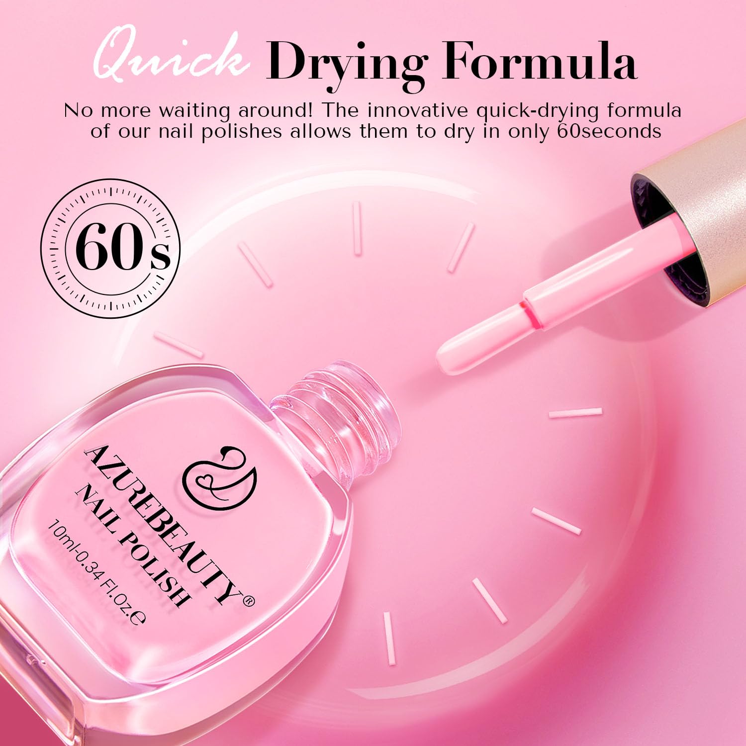 AZUREBEAUTY top coat detail demonstrating glossy finish and chip resistance benefit