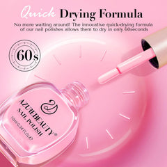AZUREBEAUTY top coat detail demonstrating glossy finish and chip resistance benefit