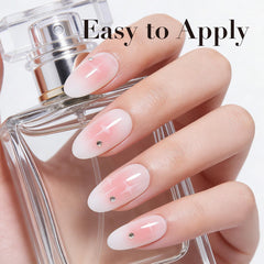 AZUREBEAUTY nails two-coats comparison showing depth increase and glossy result benefit