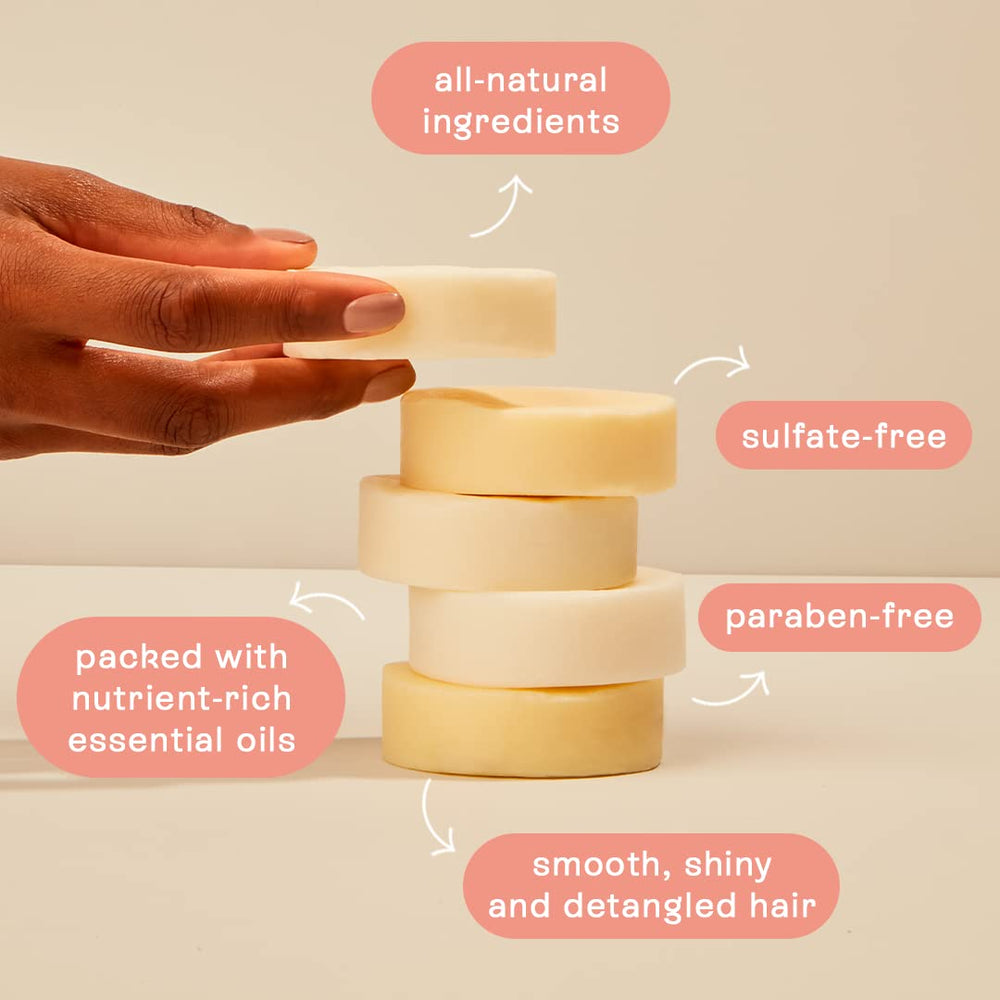 B.O.B Bars Over Bottles gentle lather on hair demonstrating easy application and slip