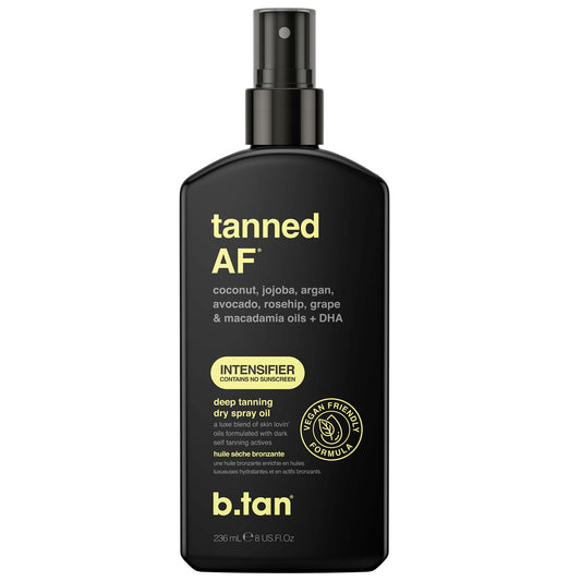 B.TAN front bottle view showing label and 8 fl oz size for clear product ID and benefits