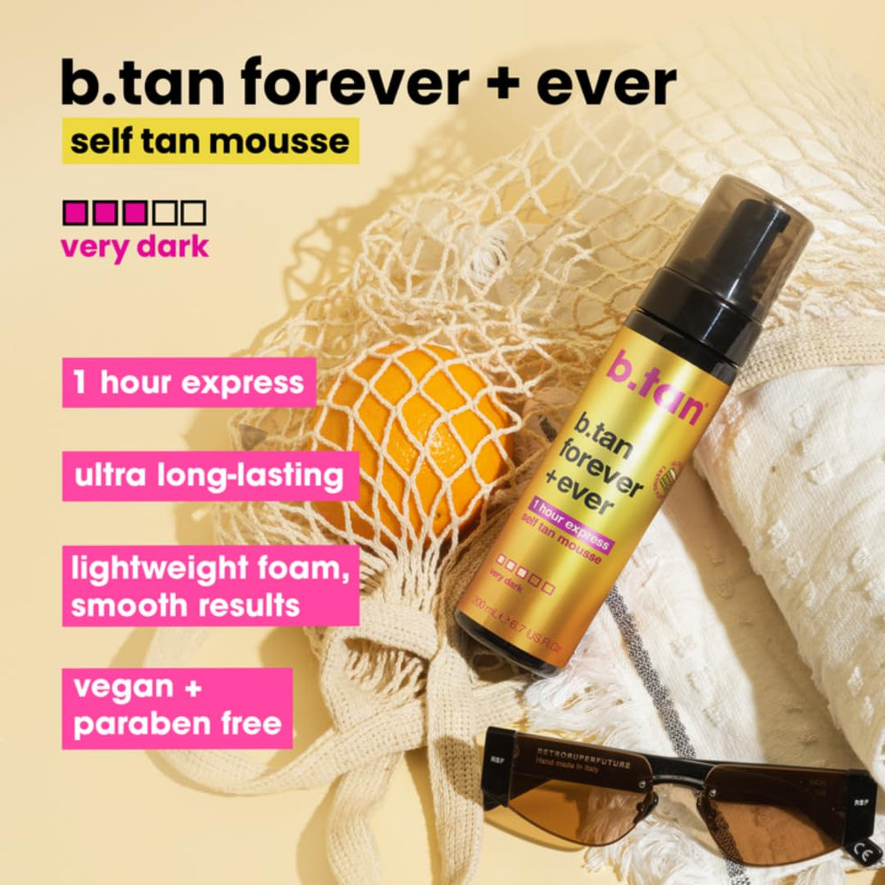b.tan foam dispensing from pump for fast one-hour application