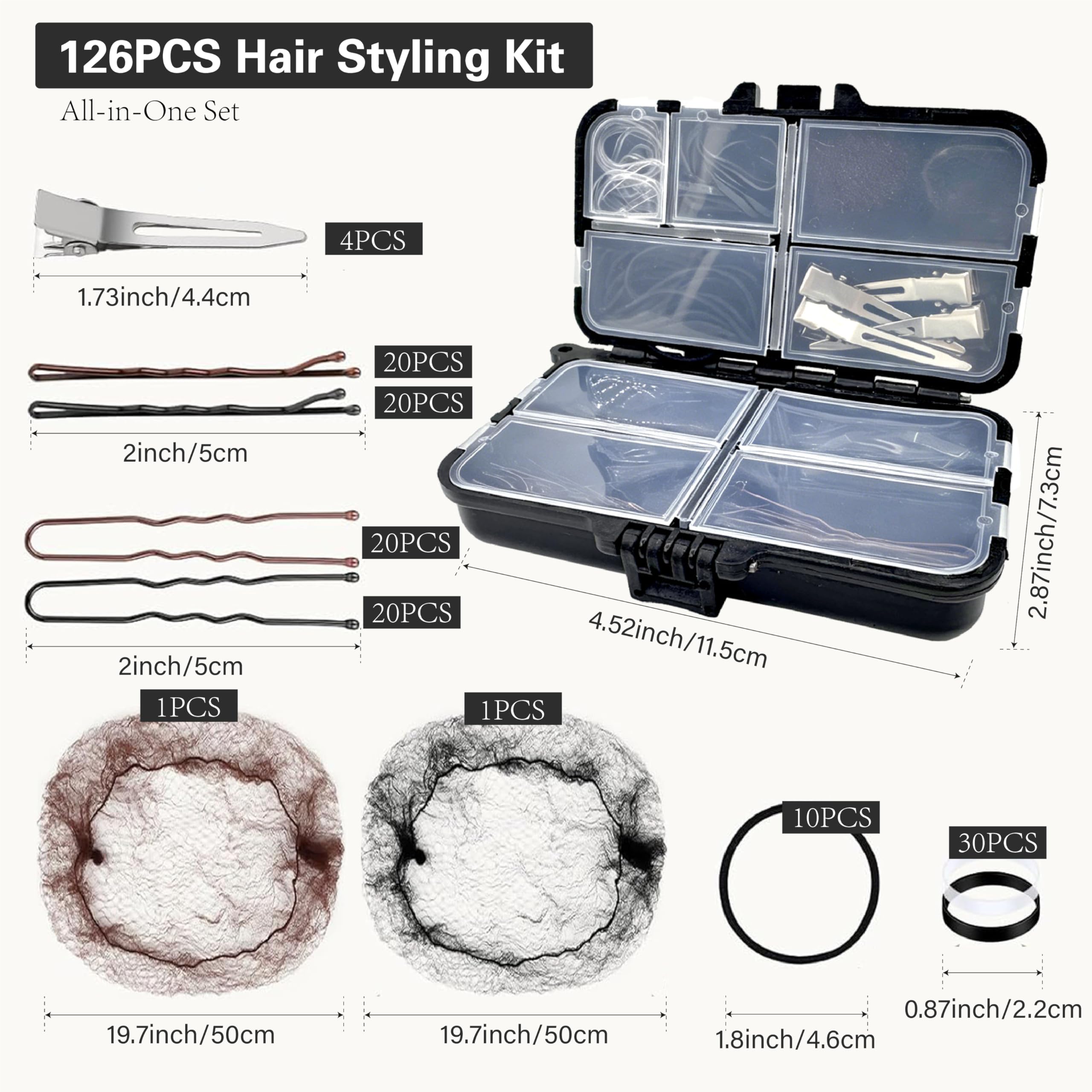 B1jounie YA close-up of brown bobby pins for strong, discreet hold