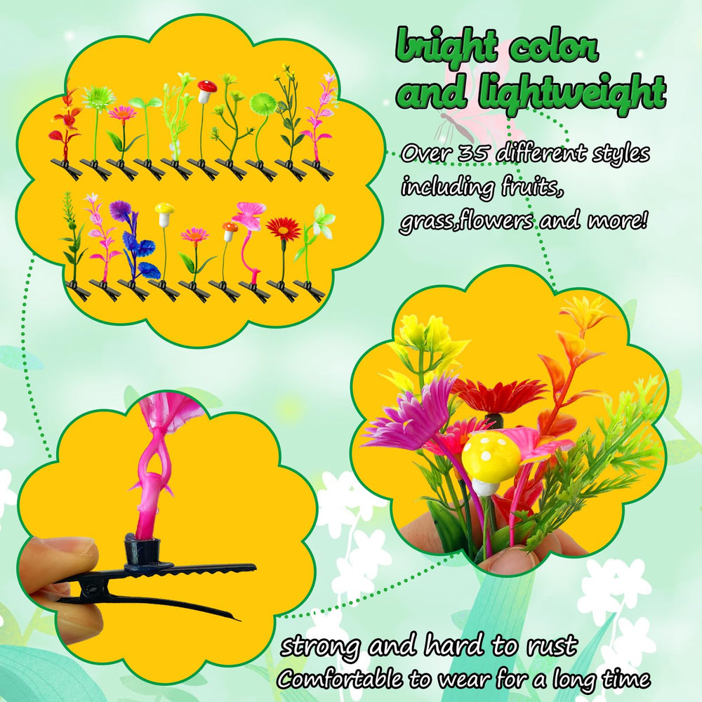 Baaxxango spread of mixed flower butterfly mushroom clips demonstrating variety