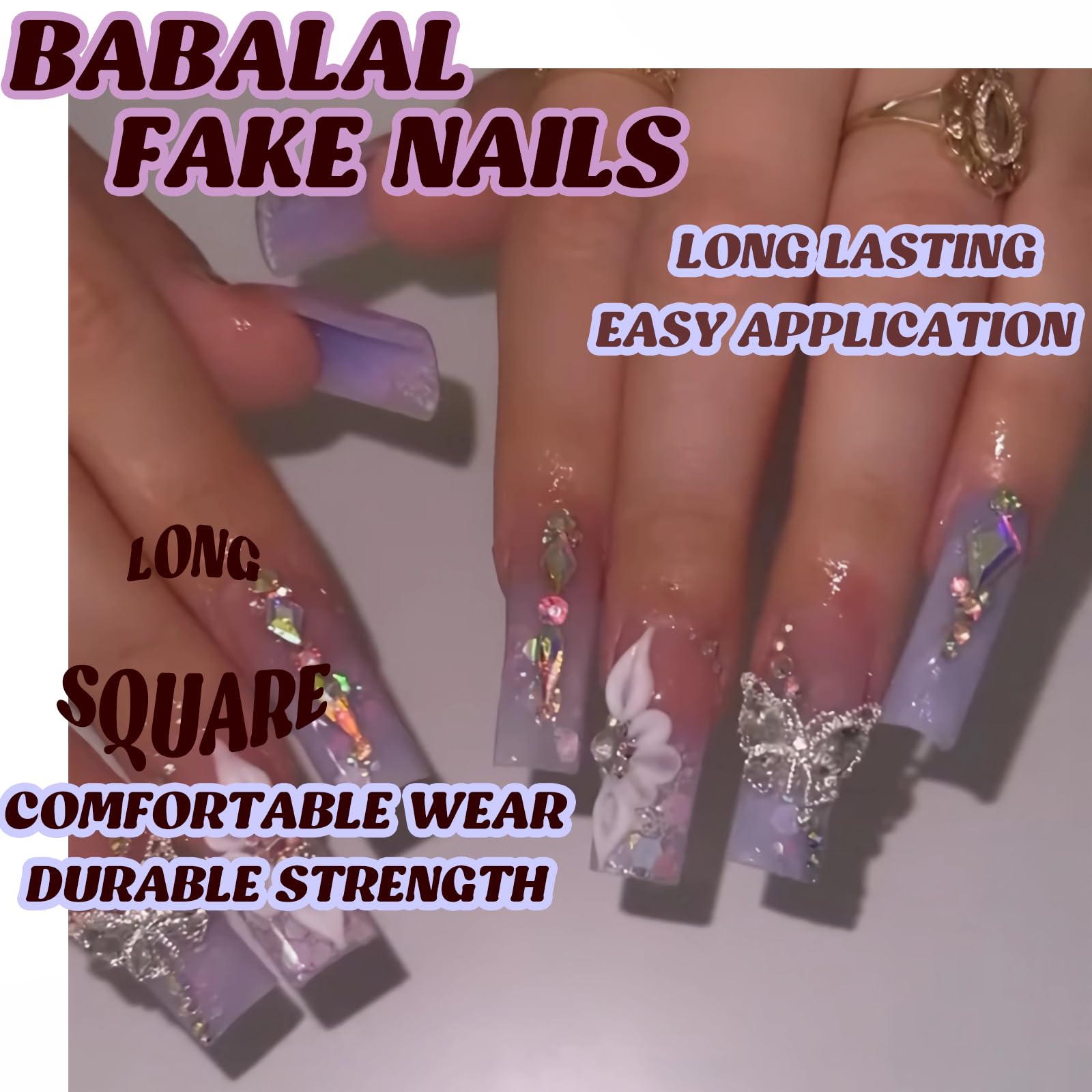 BABALAL kit laid out with glue and nails to highlight everything included
