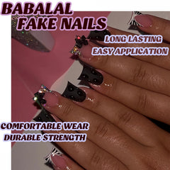 BABALAL glue tube and nails staged to show included adhesive for secure wear