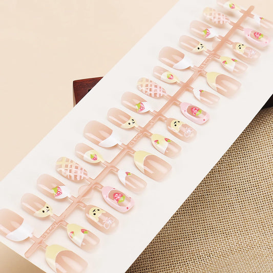 BABALAL close-up of bear and strawberry designs, cute detail appeal