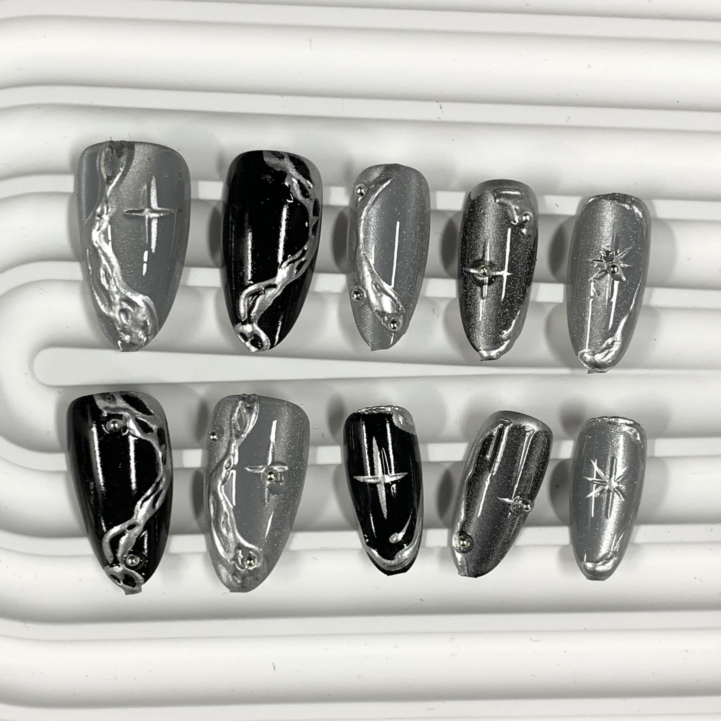 BABALAL close-up of silver chrome finish showing mirror-like shine benefit
