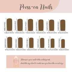 BABALAL nail set laid out in 12 sizes showing easy size selection