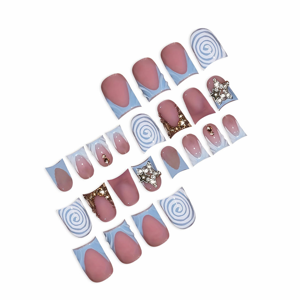 BABALAL nails displayed in hand for size comparison, easy at-home fit