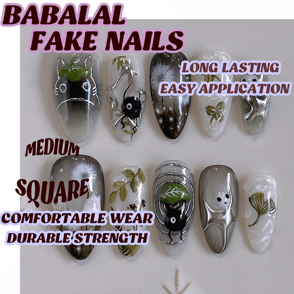 BABALAL nails worn with a Gothic outfit illustrating dramatic punk style
