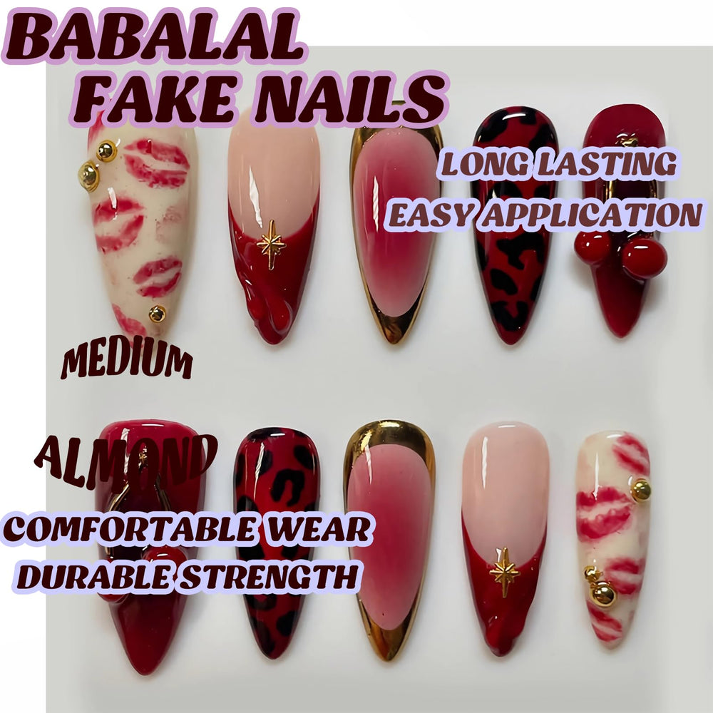 BABALAL layout of 24 nails in 12 sizes for precise finger matching