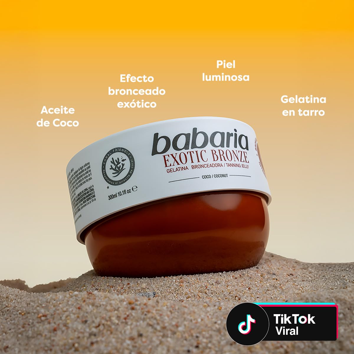 Babaria gel texture close-up showing jelly consistency and quick absorption