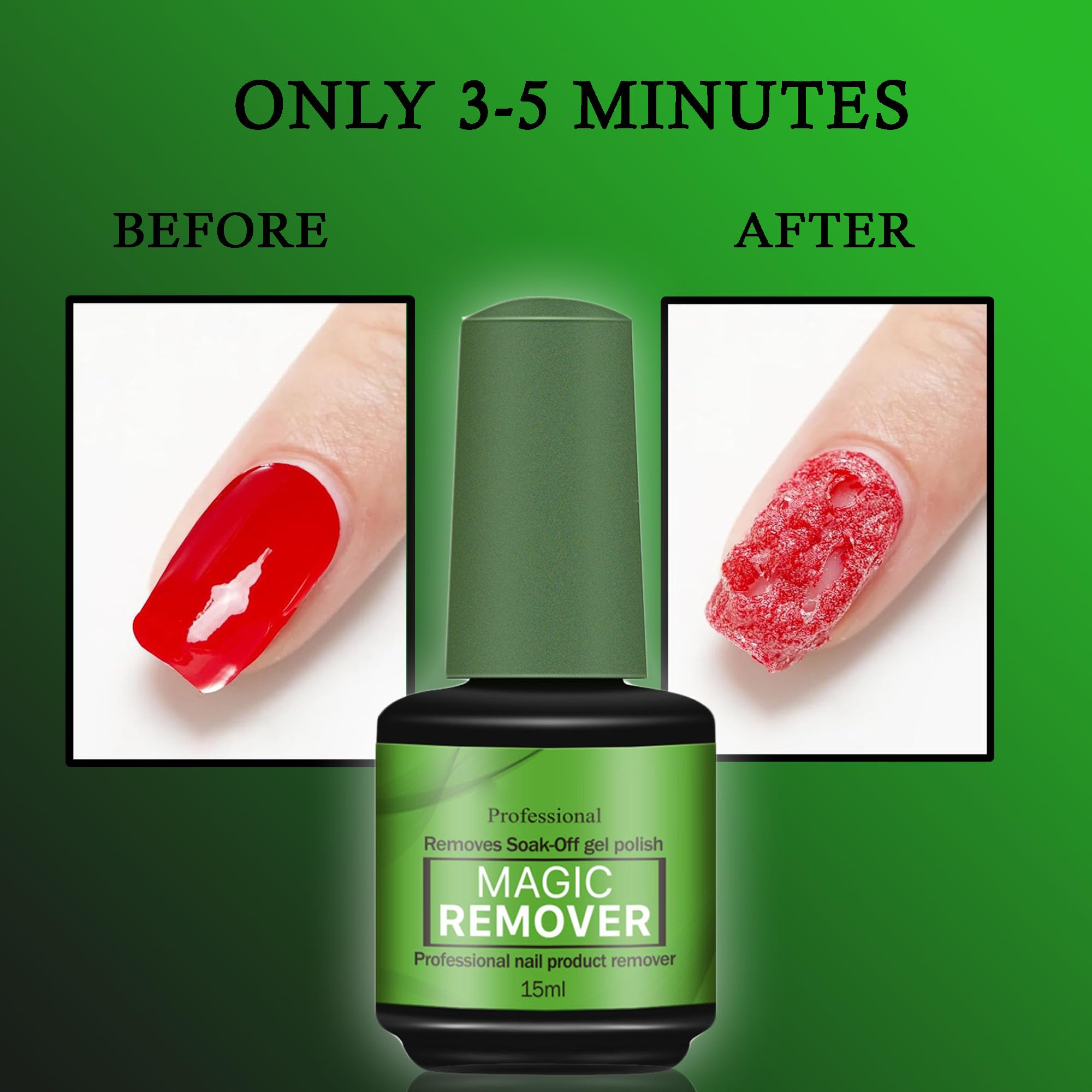 Babaroce in use applied to nail dissolving polish for speedy wipe-off