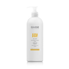 LABORATORIOS BABE front bottle showing 500ml and gentle cleanser benefit