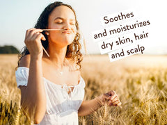 Babo Botanicals label close-up highlighting silicone-free formula benefit