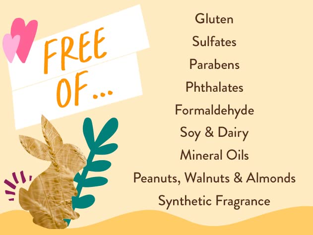 Babo Botanicals bottle with ingredient visuals showing plant-based care