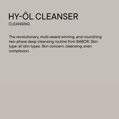 BABOR HY-OL applied in hand demonstrating gentle makeup removal