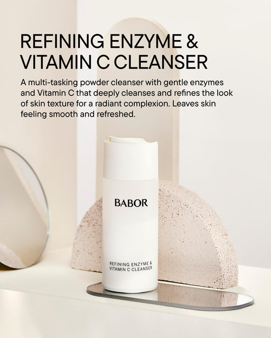 BABOR powder texture closeup highlighting fine grains for gentle exfoliation