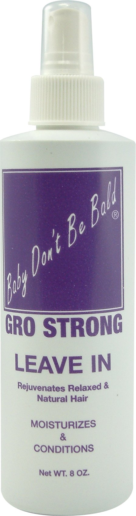 Baby Don't Bald bottle front view showing gentle leave-in moisturizing benefits