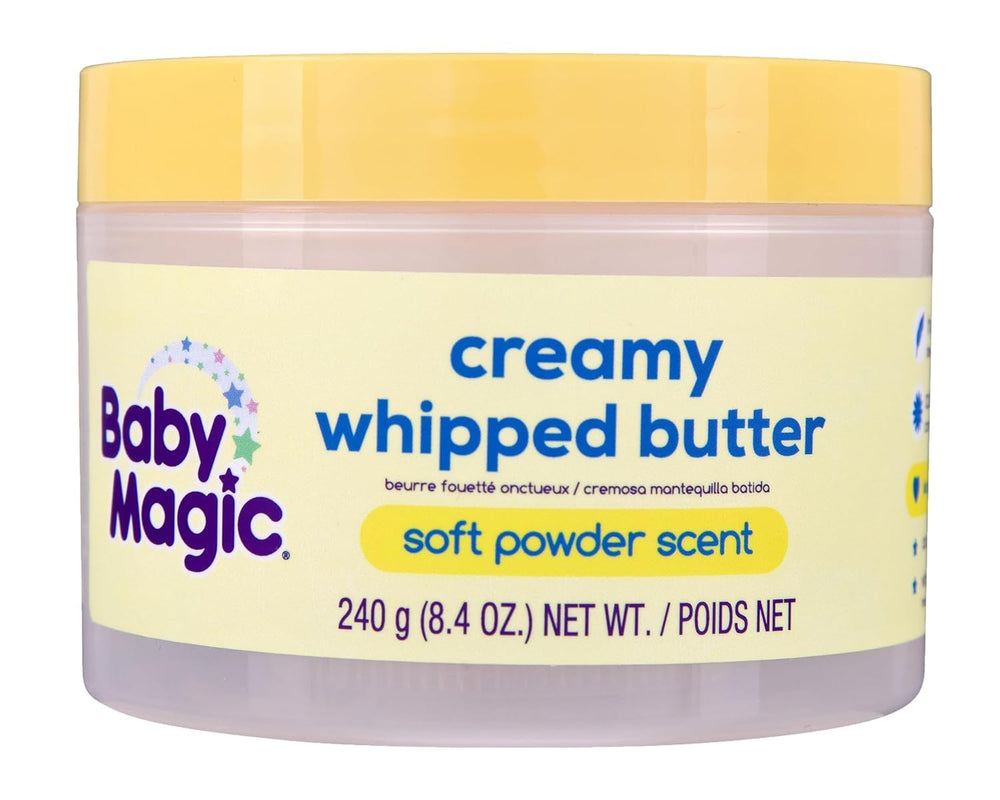 Baby Magic front packaging showing jar and soft powder scent benefits