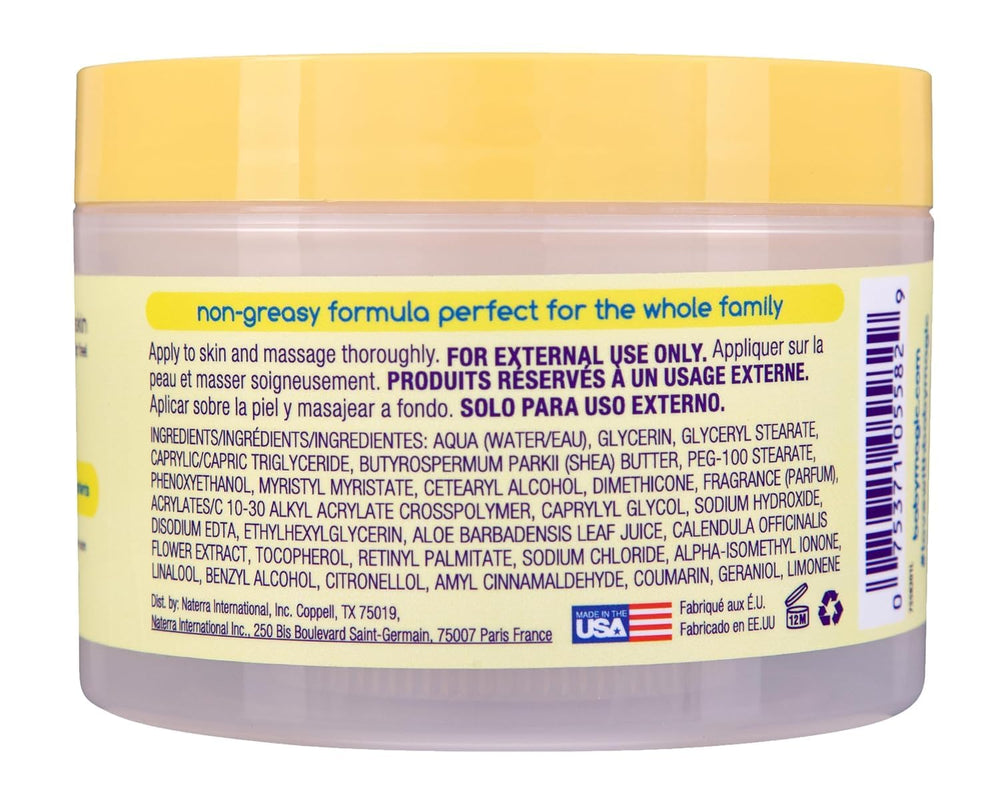 Baby Magic hand scooping whipped butter for easy quick-absorb application