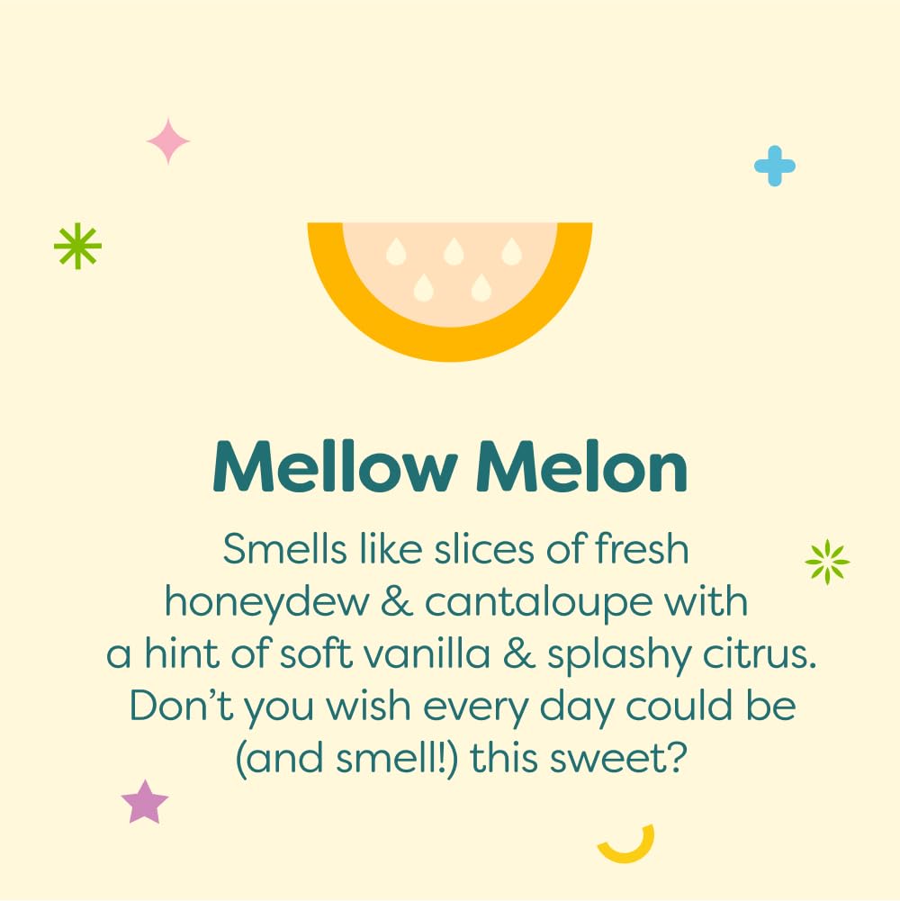 BabyGanics mellow melon cream-gel texture close-up highlighting lightweight absorbency