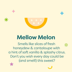 BabyGanics mellow melon cream-gel texture close-up highlighting lightweight absorbency
