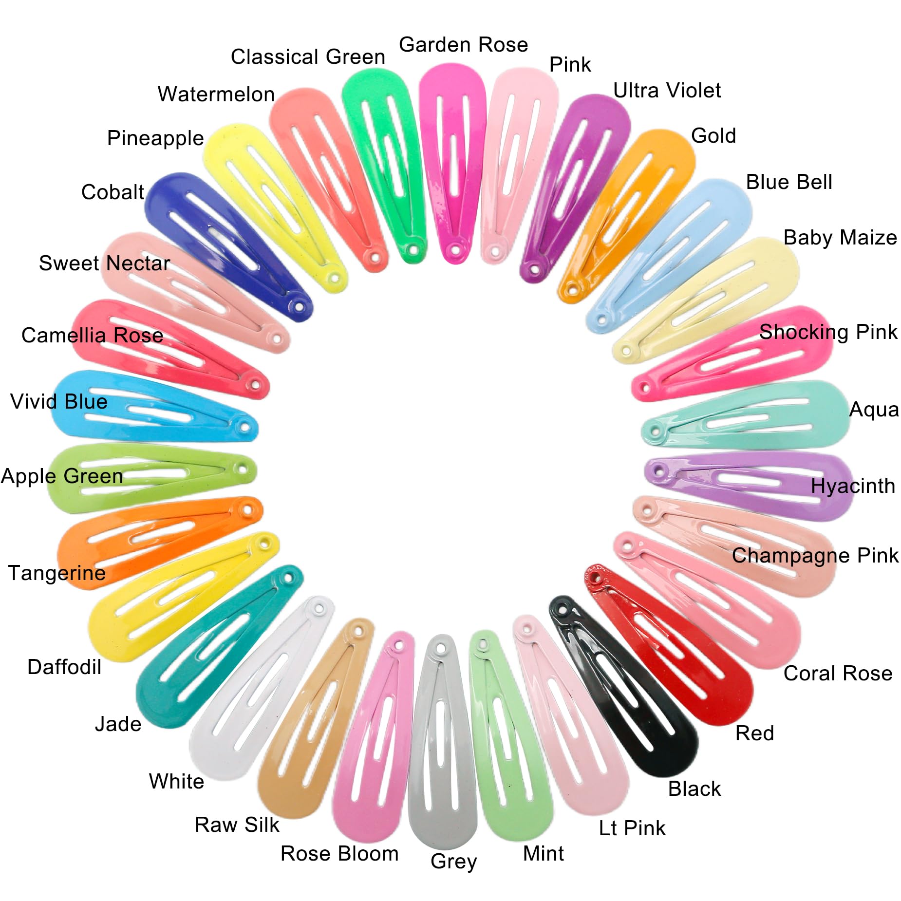 Babymatch color arrangement flatlay with 30 hues for versatile styling